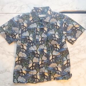 EUC Stella McCartney Kids size 6 button down short sleeve tropical travel shirt